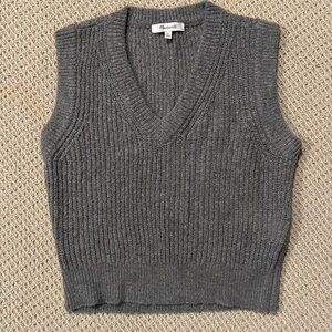 Madewell Gray Lightweight Woven Vest - Women’s Size XS